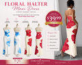 Floral Halter Maxi Dress – Elegant Summer Statement Dress