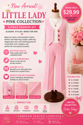 Little Lady Pink Collection- Girls 3 Piece Fashion Set