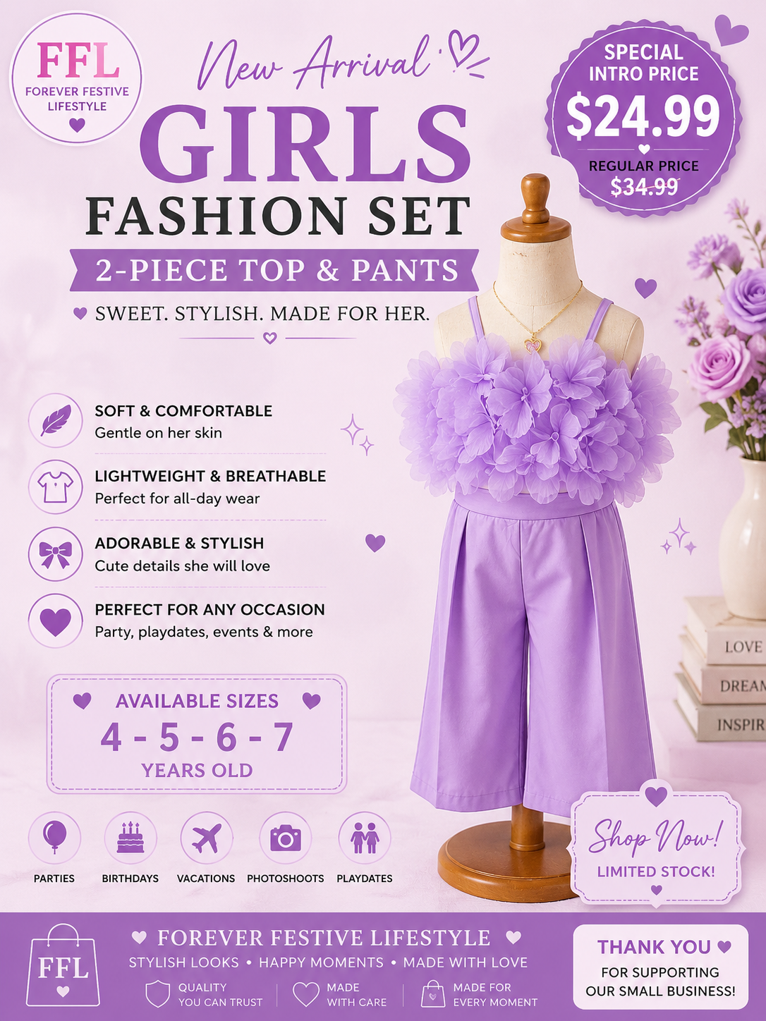 Blossom Girls Fashion Set
